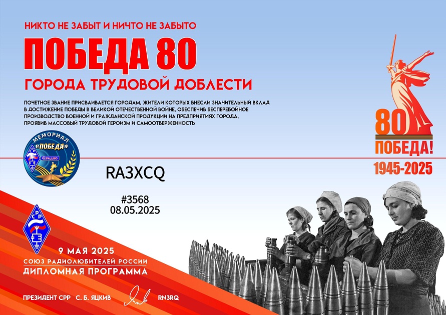 Победа-80 Города трудовой доблести ( Victory Day 80 Labour glory cities )