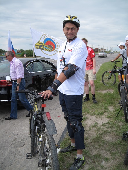 The 'Rosprofznel' bike ride near Kaluga