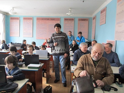 Speed telegraph competition room