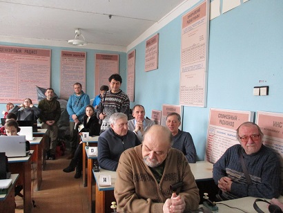 The speed telegraph competition room