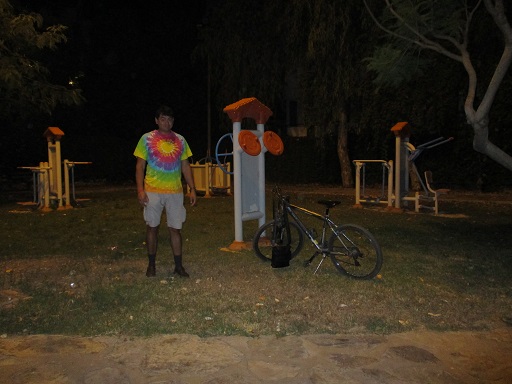 The sport area with bike.